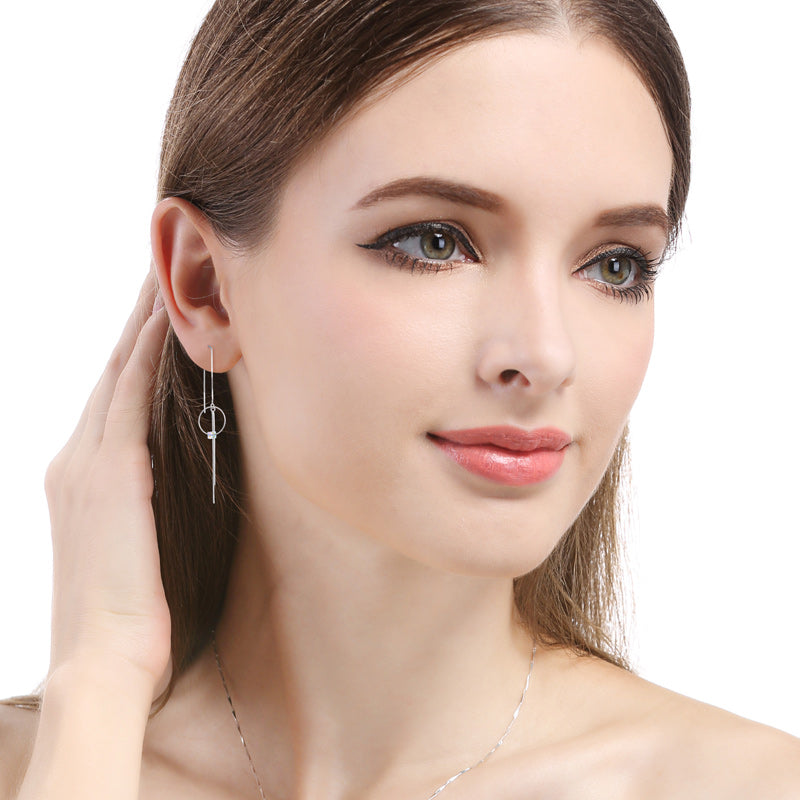 Silver earring threader