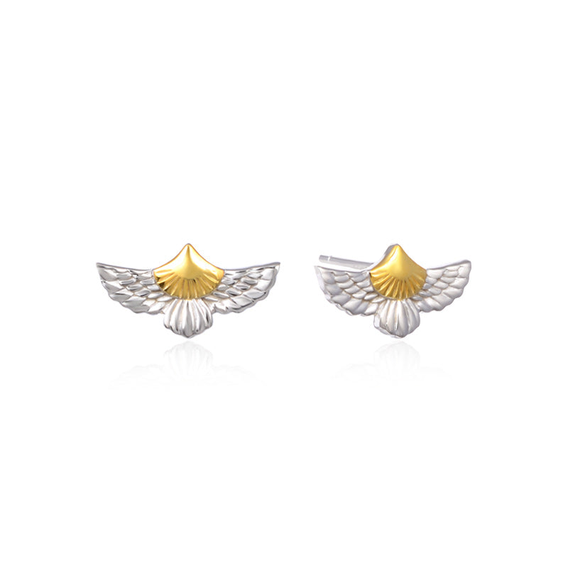 Chic gold plated stud earrings