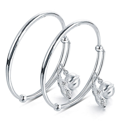 Delicate baby silver bangles design