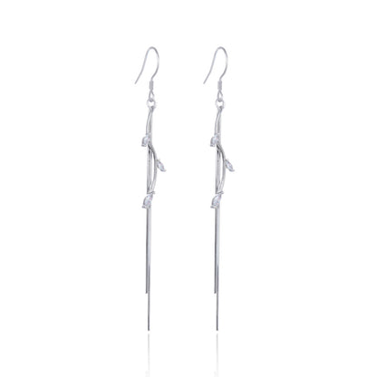 Elegant fish hook earrings silver