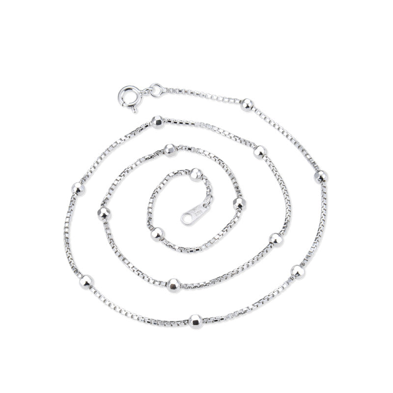 Fine silver chain necklace