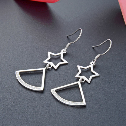 Simple fish hook earrings silver