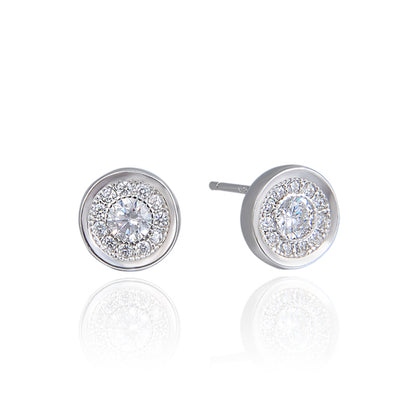 Simple stud earrings silver