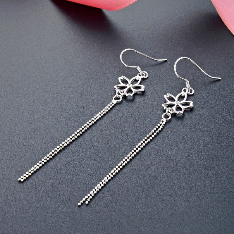 Fish hook silver earrings