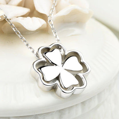 Delicate silver flower necklaces