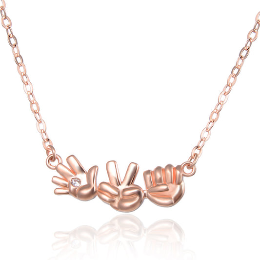 Chic rose gold necklace womens