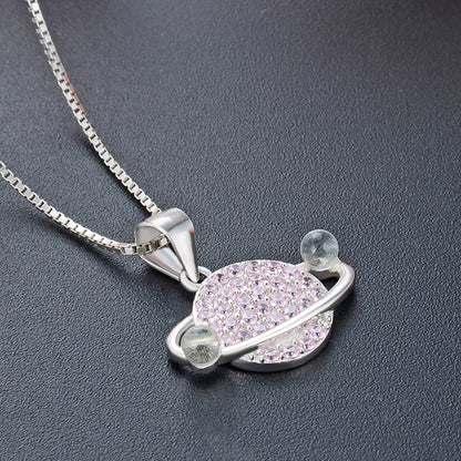 Glittering silver pendant jewelry sterling