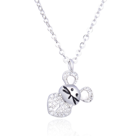 Glittering silver pendant jewelry set