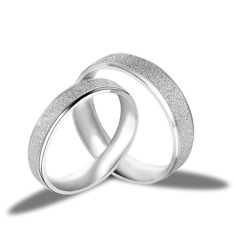 Plain silver band wedding rings