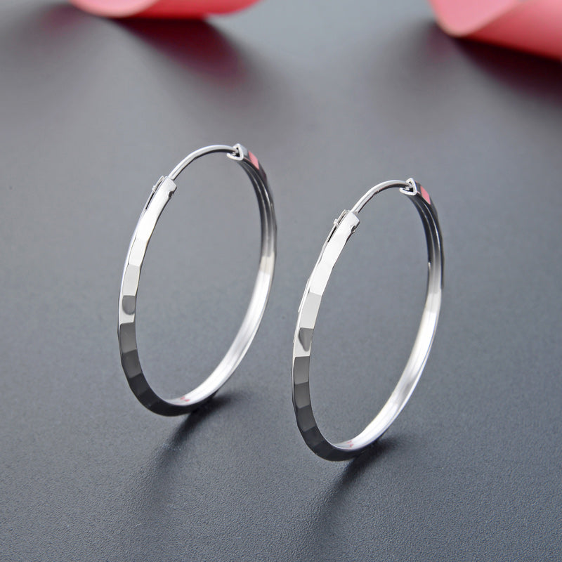 Delicate hoop earrings for sensitive ears