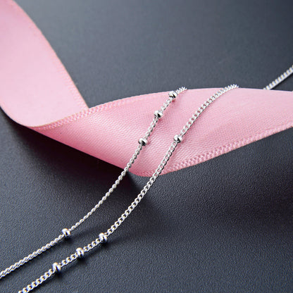 Thin silver chain necklace womens