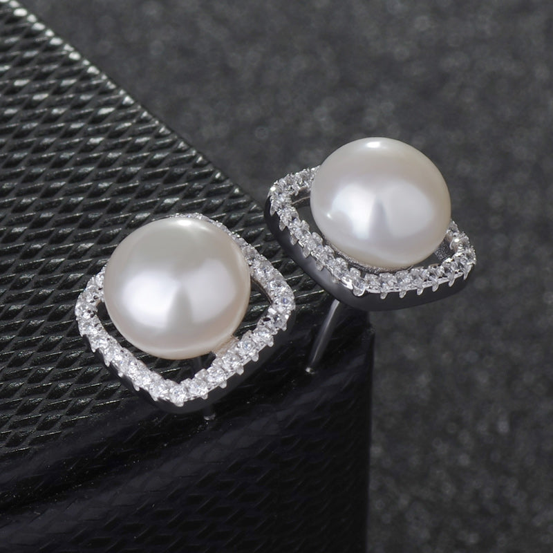Elegant pearl earrings jewelry