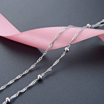 Silver layered necklaces for teen girls