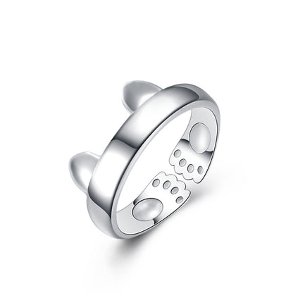 Simple silver ring design for girl