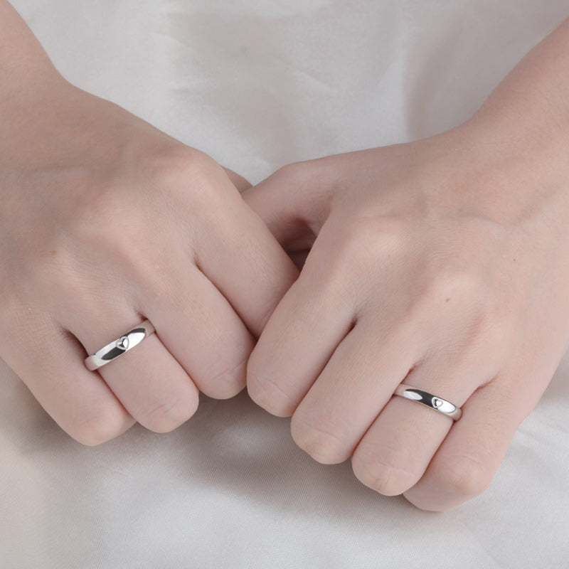 Dainty wedding rings silver