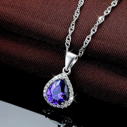 Polished silver pendant necklace