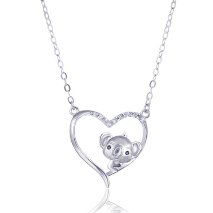 High end silver heart necklace