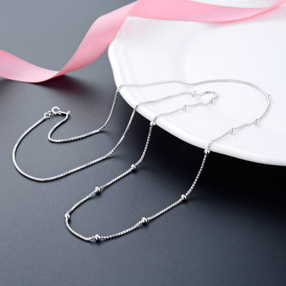 Delicate silver chain link necklace