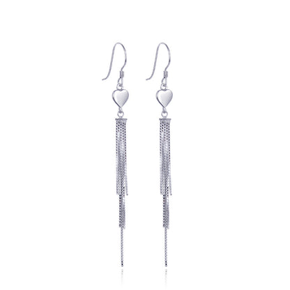 Dainty dangle earrings silver