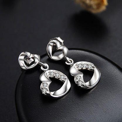 Delicate drop earrings silver