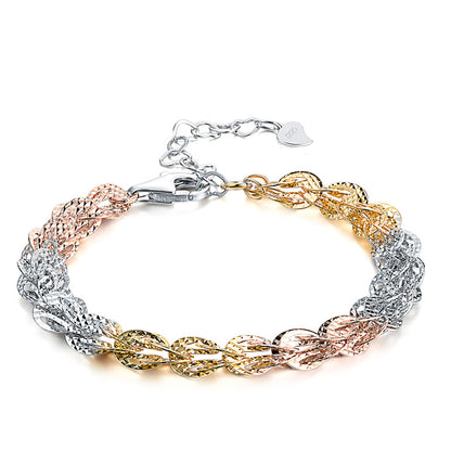 Chunky silver bracelets ladies