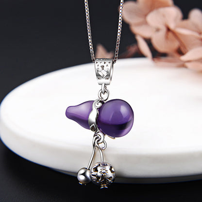 Amethyst necklace for girls