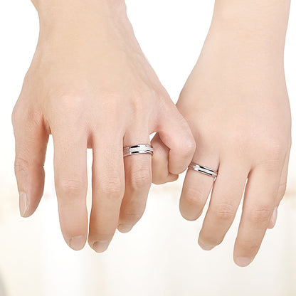 Simple silver wedding rings