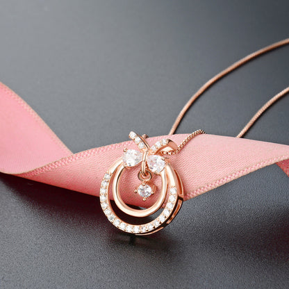 Glittering rose gold necklace price