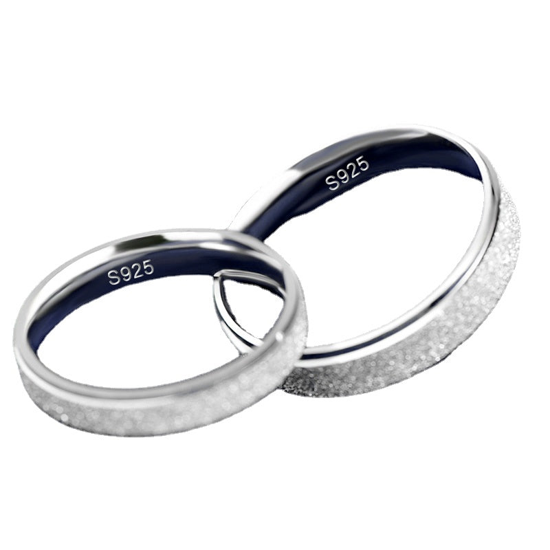 Plain silver band wedding rings