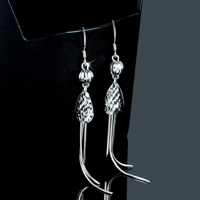 Ear threader earrings sterling silver