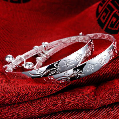 Elegant baby silver bangles design