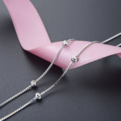 Thin silver chain necklace for pendant