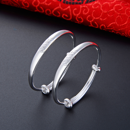 Elegant baby silver bangles