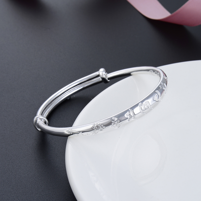 Solid sterling silver bangle bracelets