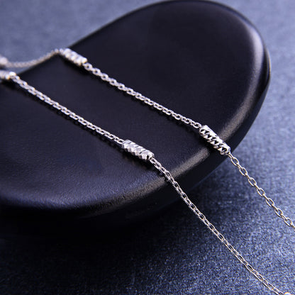 Delicate silver chain necklace