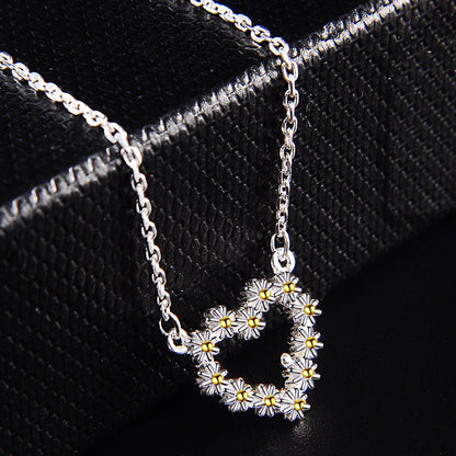 Sterling silver heart necklace for girls