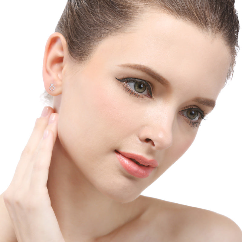 Dainty stud earrings flat back earrings