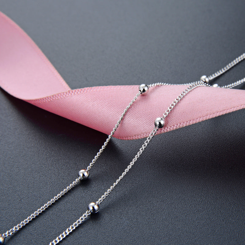 Simple silver chain design for girl