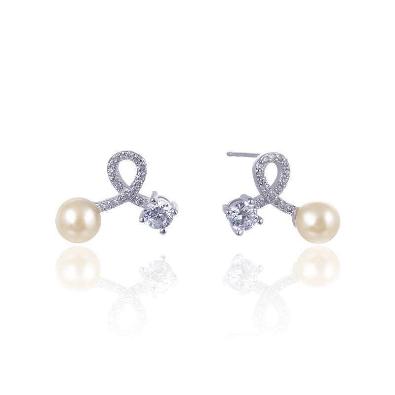 Fancy stud pearl earrings wholesale