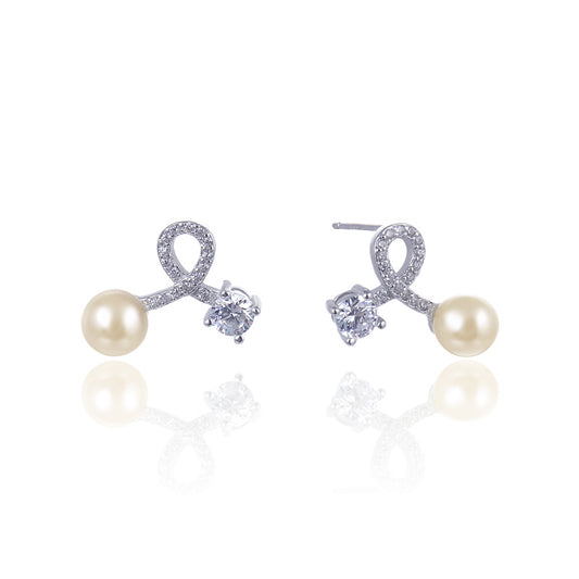 Fancy stud pearl earrings wholesale