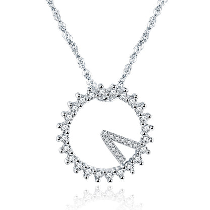 Simple silver pendant necklace