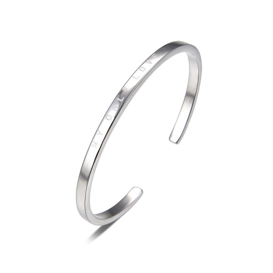 Pure silver cuff bracelet