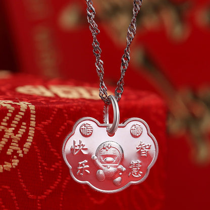 Exquisite Chinese longevity lock necklace