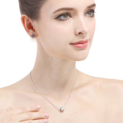 Elegant transport bead silver necklace 18 inch