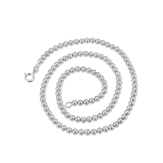 Silver bead chain for jewelry making