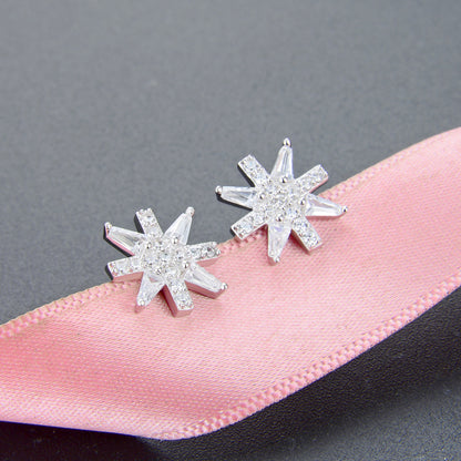 Delicate silver stud earrings