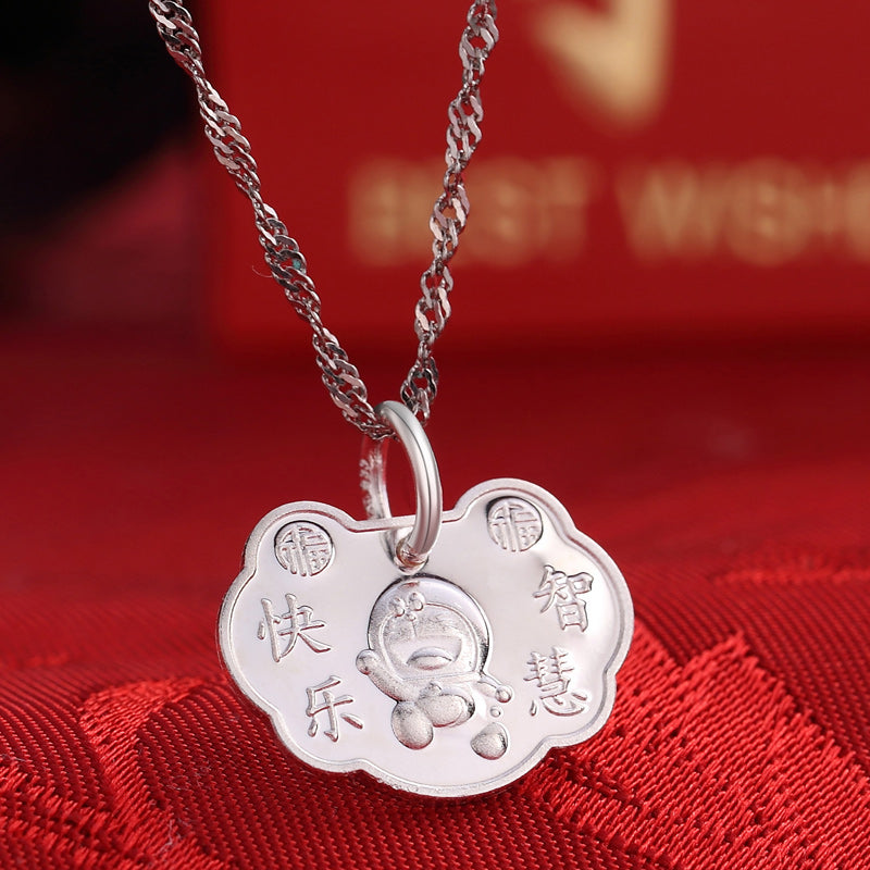 Exquisite Chinese longevity lock necklace