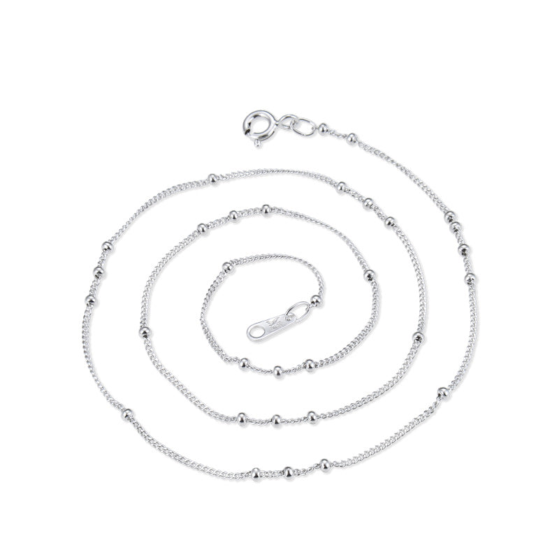 Thin silver chain necklace womens