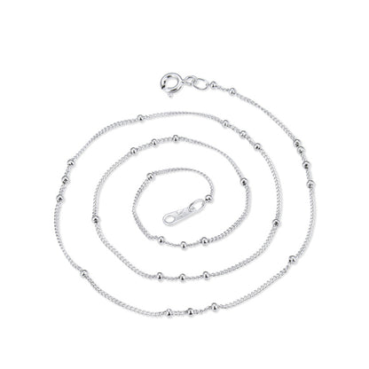 Thin silver chain necklace womens