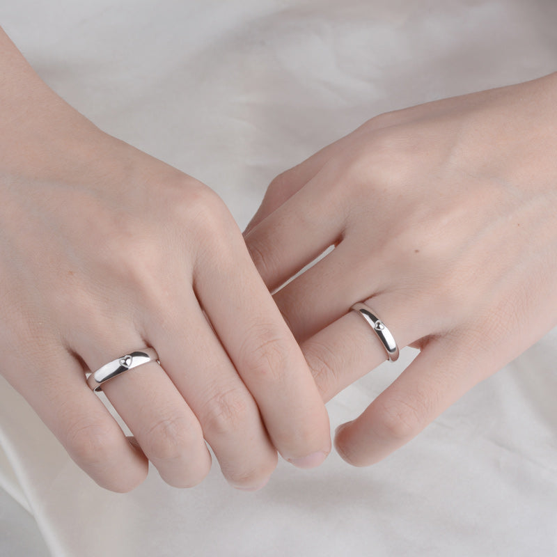 Dainty wedding rings silver